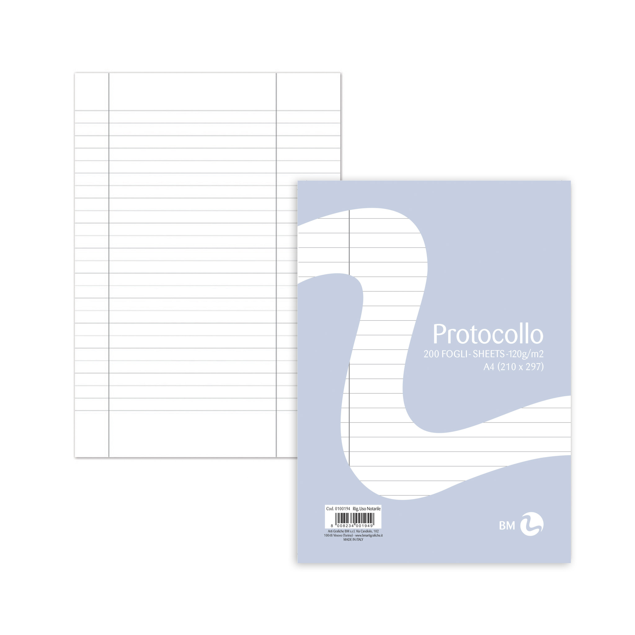 A4 foolscap for notary use 200 sheets - 1 piece