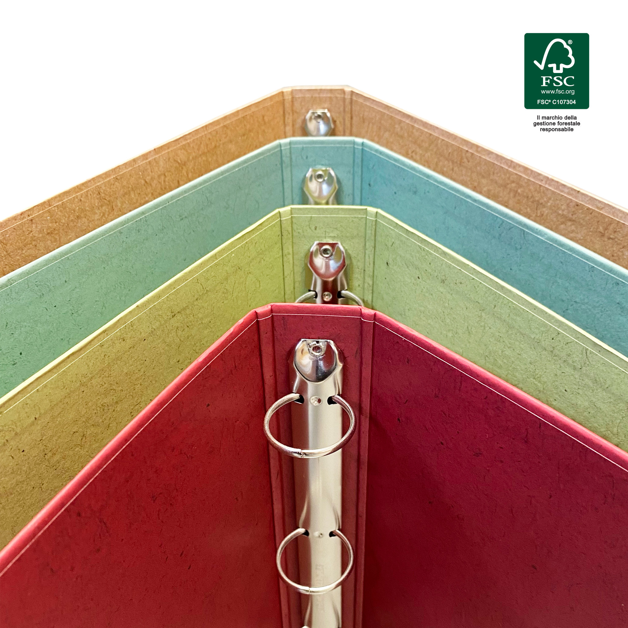 A4 colour ring binders eco-friendly BE MORE PLANET - 5 assorted pieces