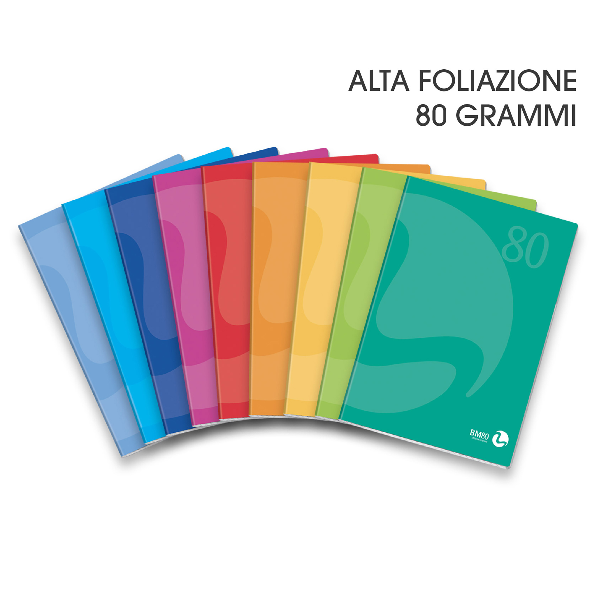 Maxi quaderni A4 COLOR 80 alta foliazione 30 fogli- 10 pezzi assortiti