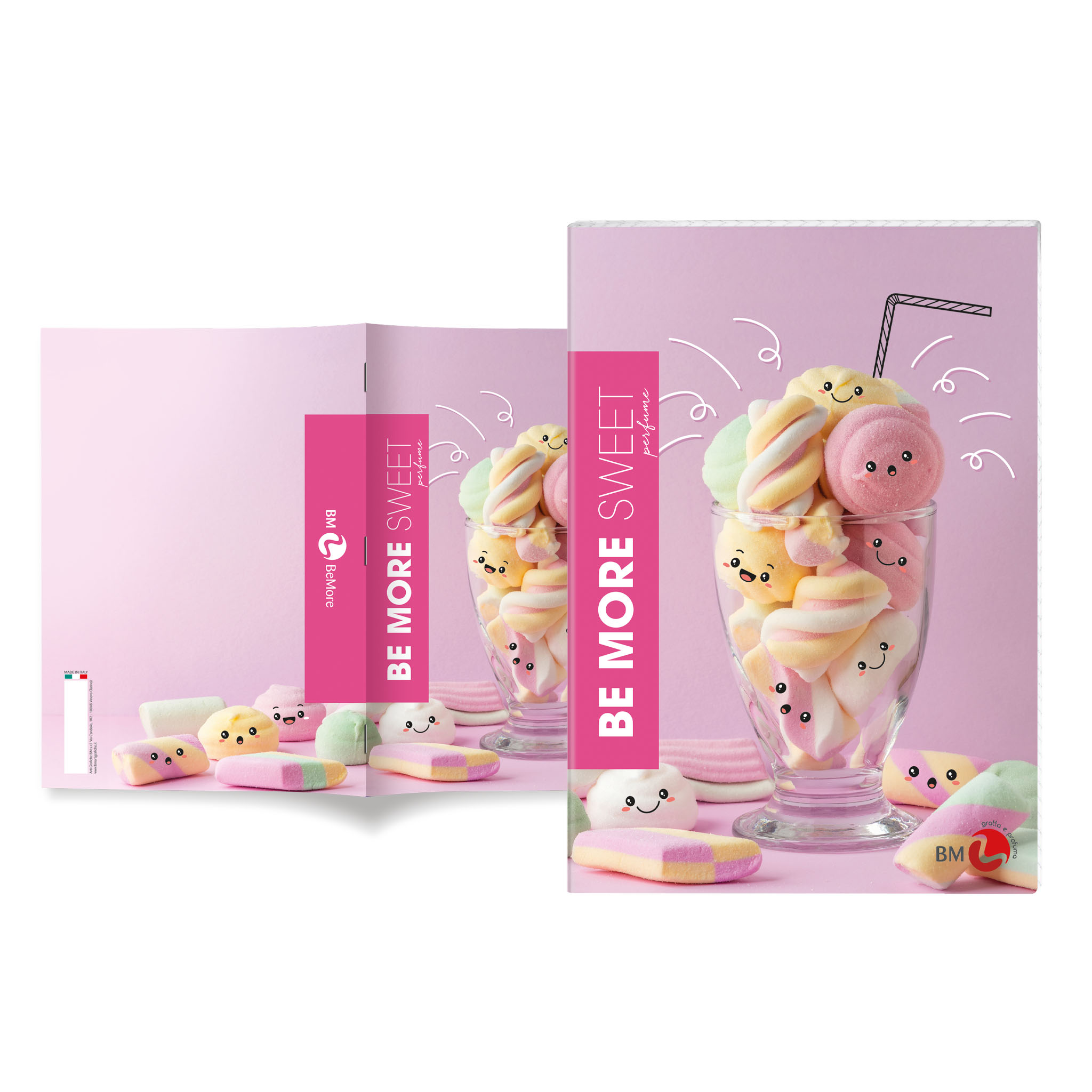 Maxi quaderni A4 BE MORE SWEET perfume 100 gr - 10 pezzi assortiti