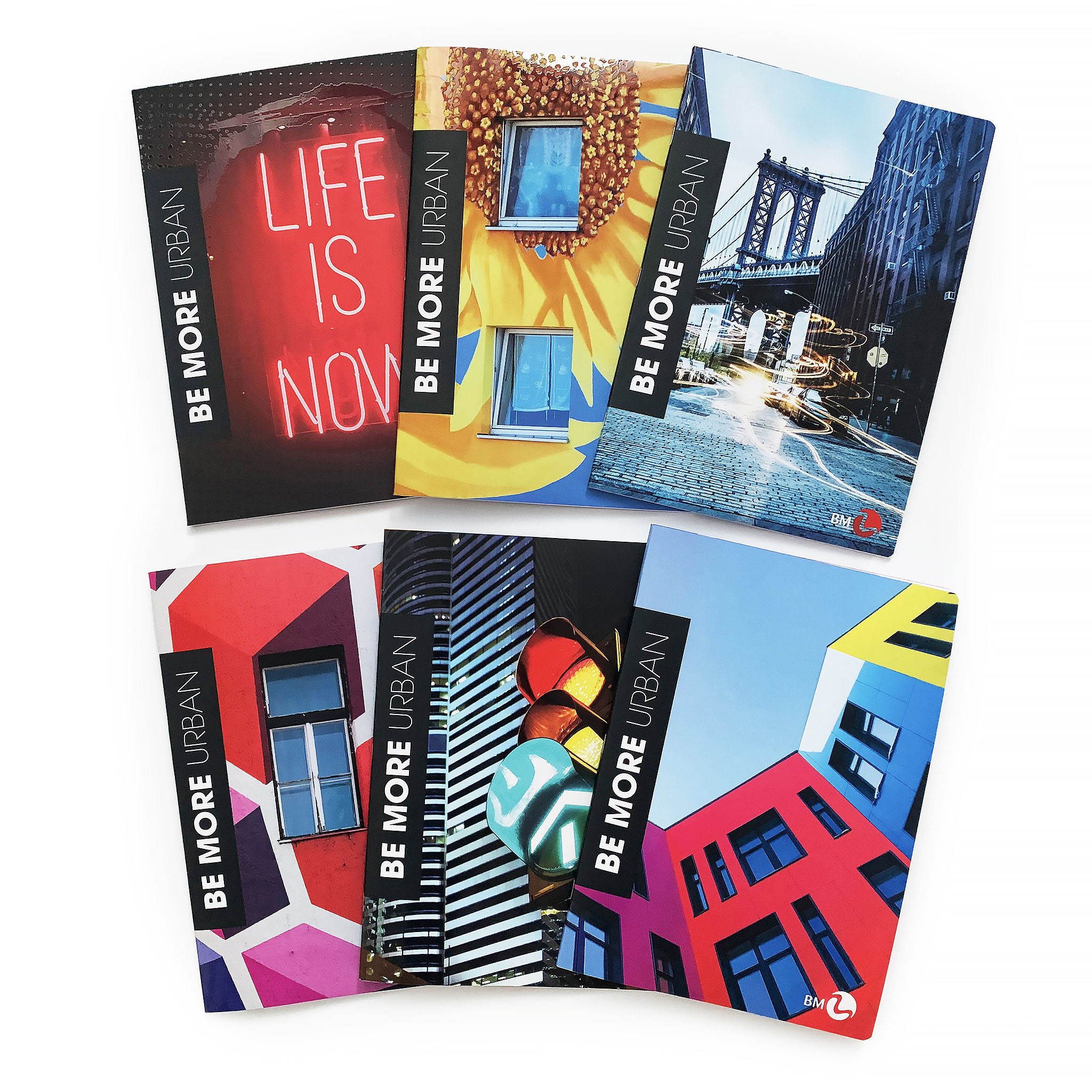 A4 maxi notebooks BE MORE URBAN 100 gram- 10 assorted pieces