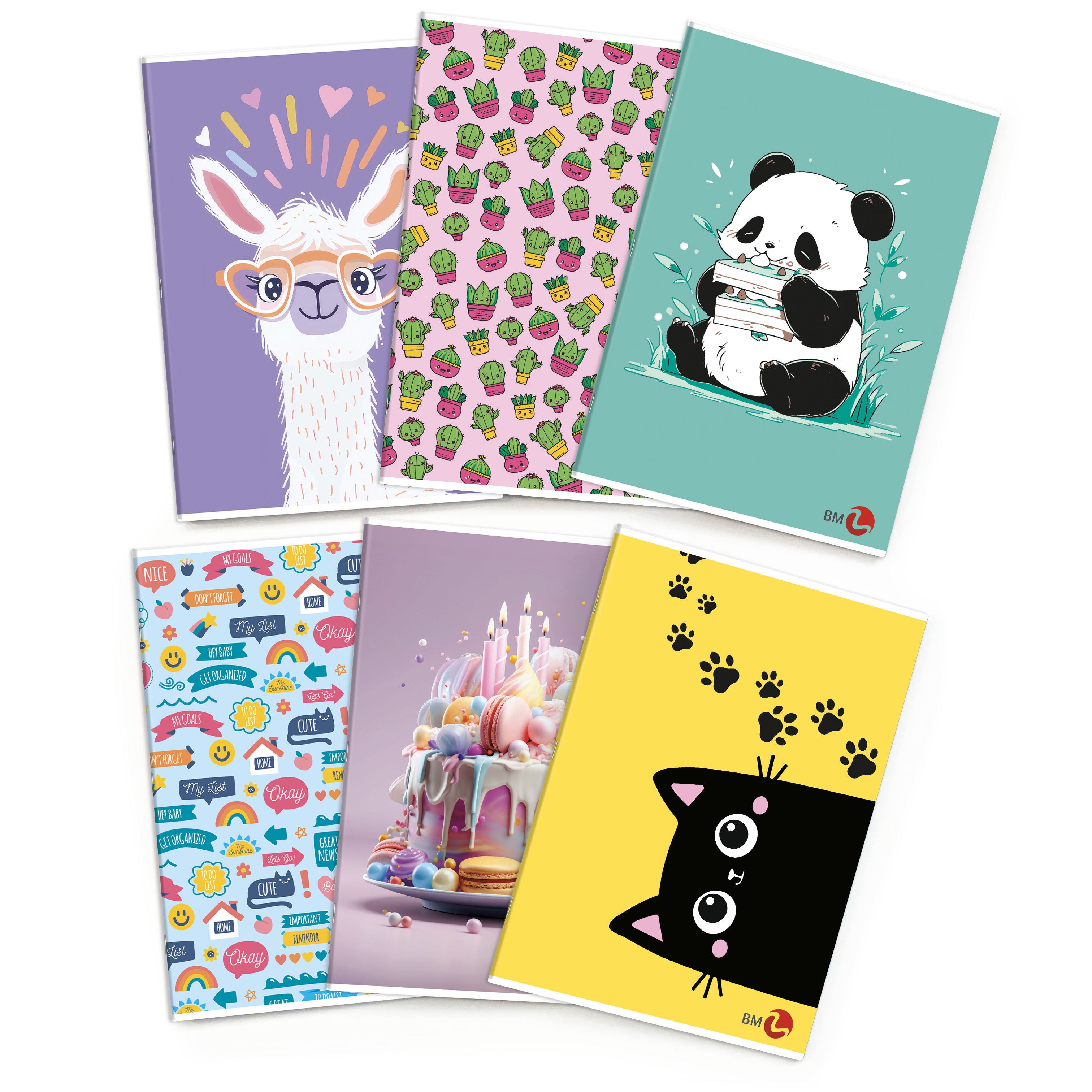 A4 maxi notebooks MIX 2  80 gram - 10 assorted pieces