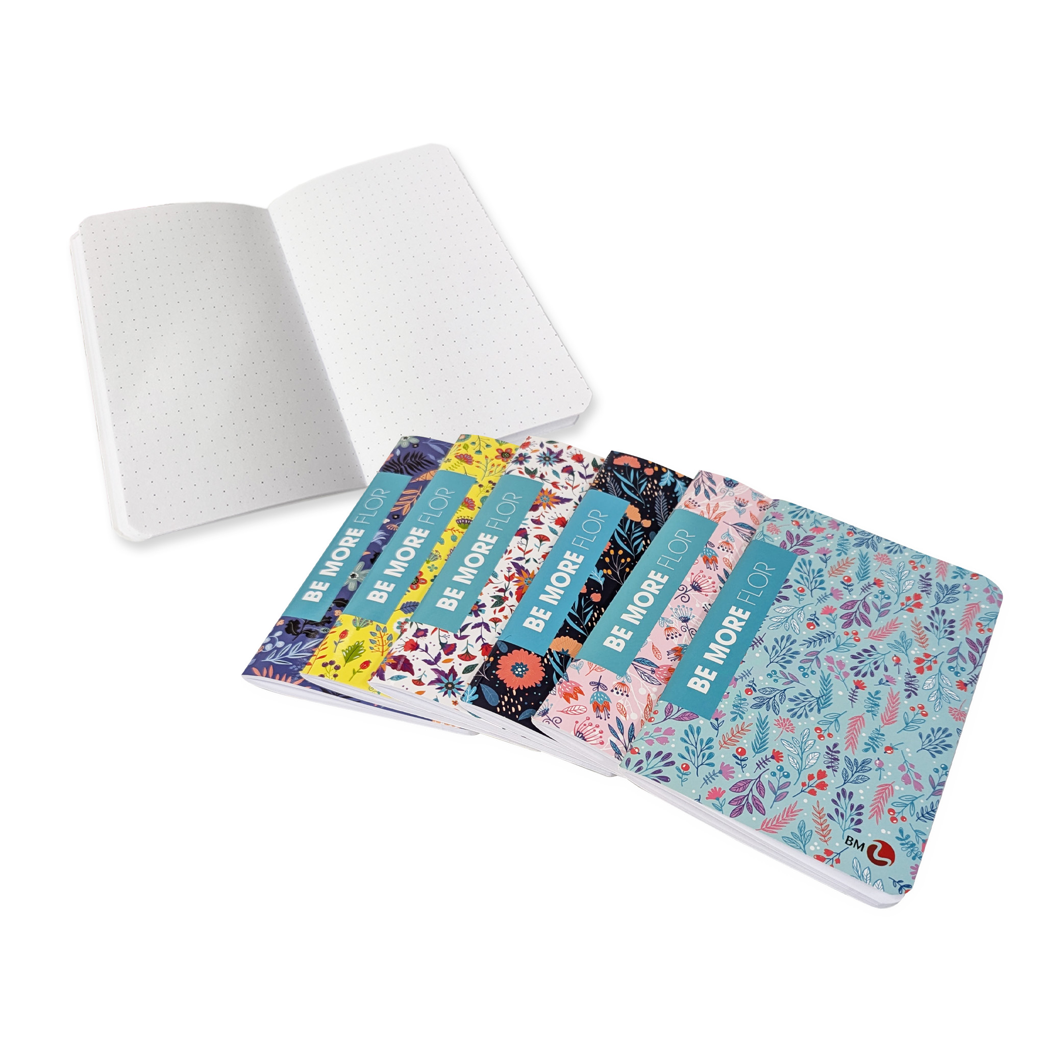 Flor dotted A6 mini notebooks - 5 assorted pieces