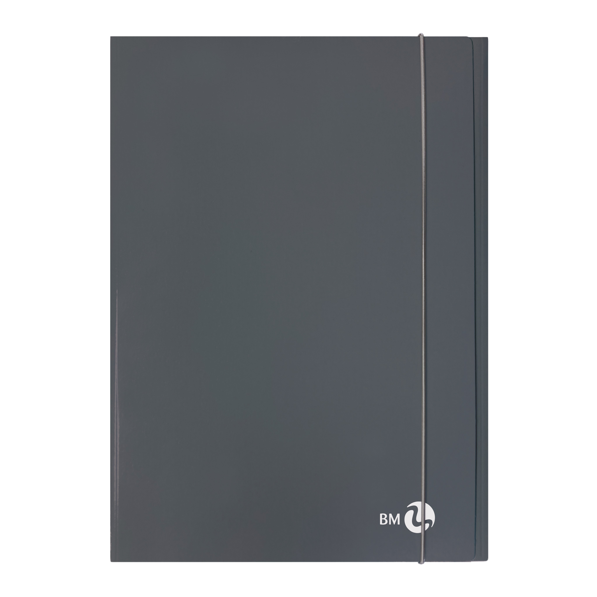 3-flap flat folders with elastic band, dark grey - 1 piece