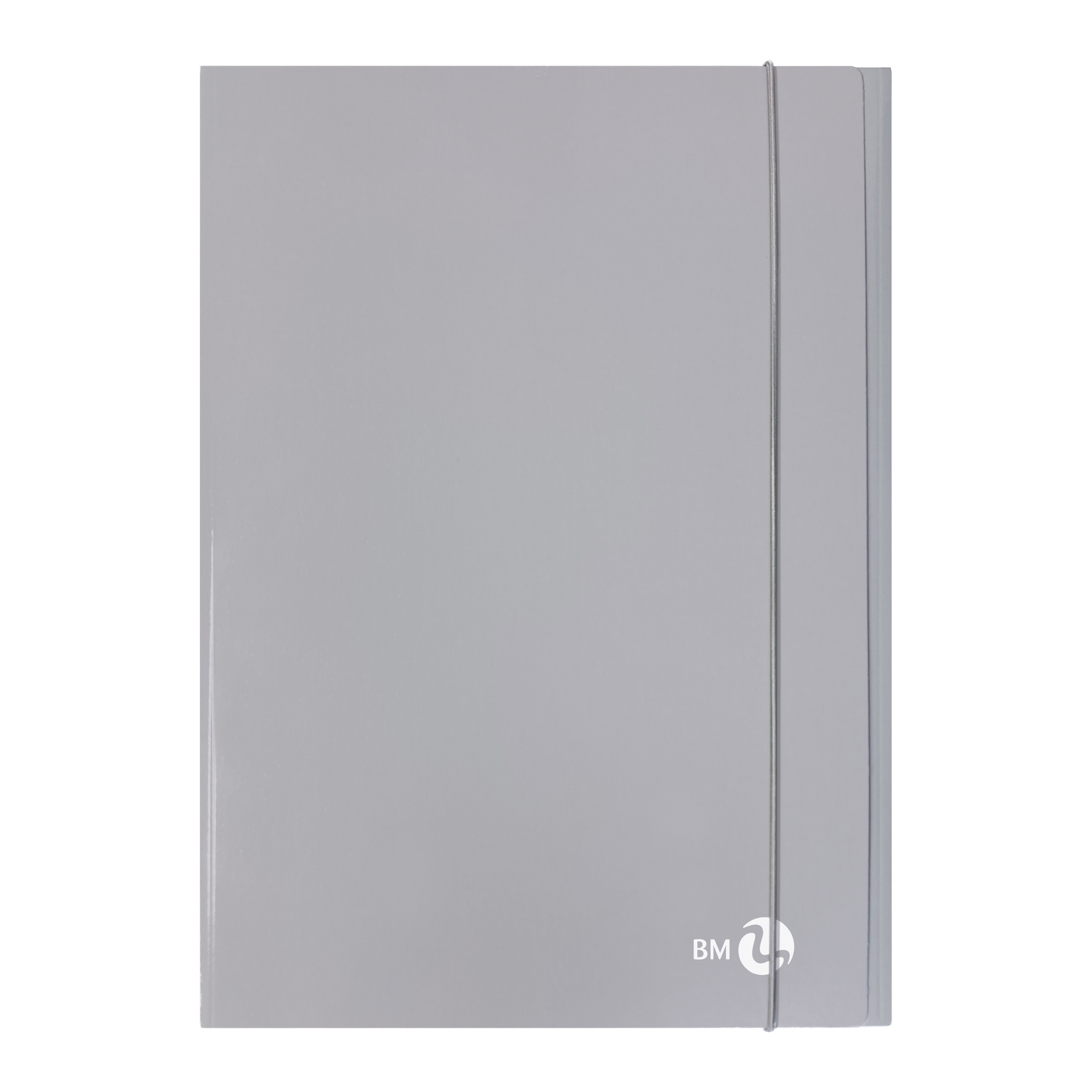 3-flap flat folders with elastic band, light grey - 1 piece