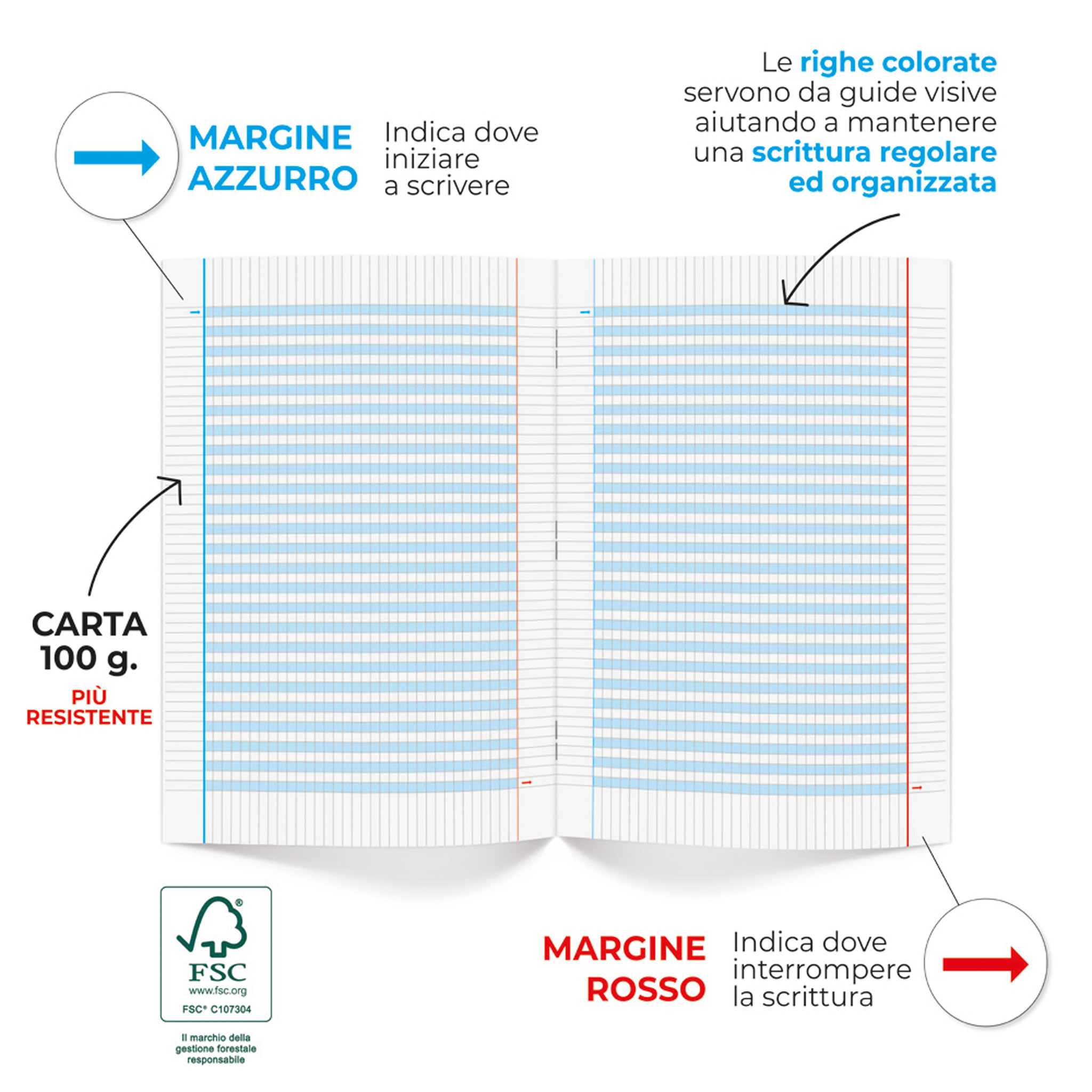 Maxi quaderni A4 EDUCENTUS - 10 pezzi assortiti